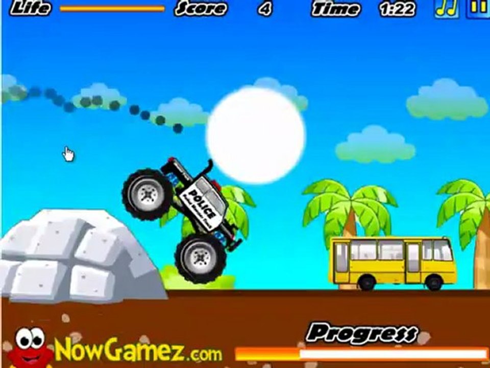 Jogo de carros de Polícia Monster Truck