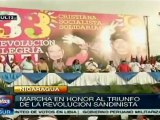Nicaragua conmemora triunfo de la Revolución Sandinista