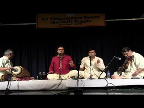 DR. NAG RAO PRESENTS CARNATICA BROTHERS AT SRI VENKATESWARASWAMY TEMPLE IN CHICAGO: OPENING KRITHI