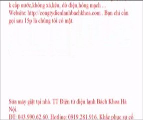 Sửa máy giặt samsung tại nhà. TT Điện tử điện lạnh Bách Khoa Hà Nội.   ĐT: 043.990.62.60