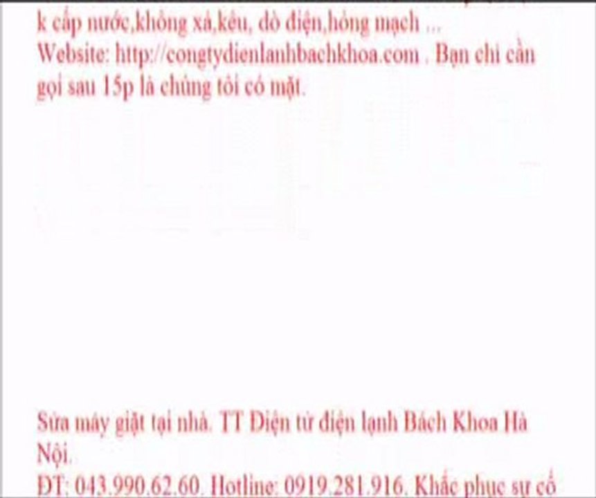 Sửa máy giặt samsung tại nhà. TT Điện tử điện lạnh Bách Khoa Hà Nội.   ĐT: 043.990.62.60