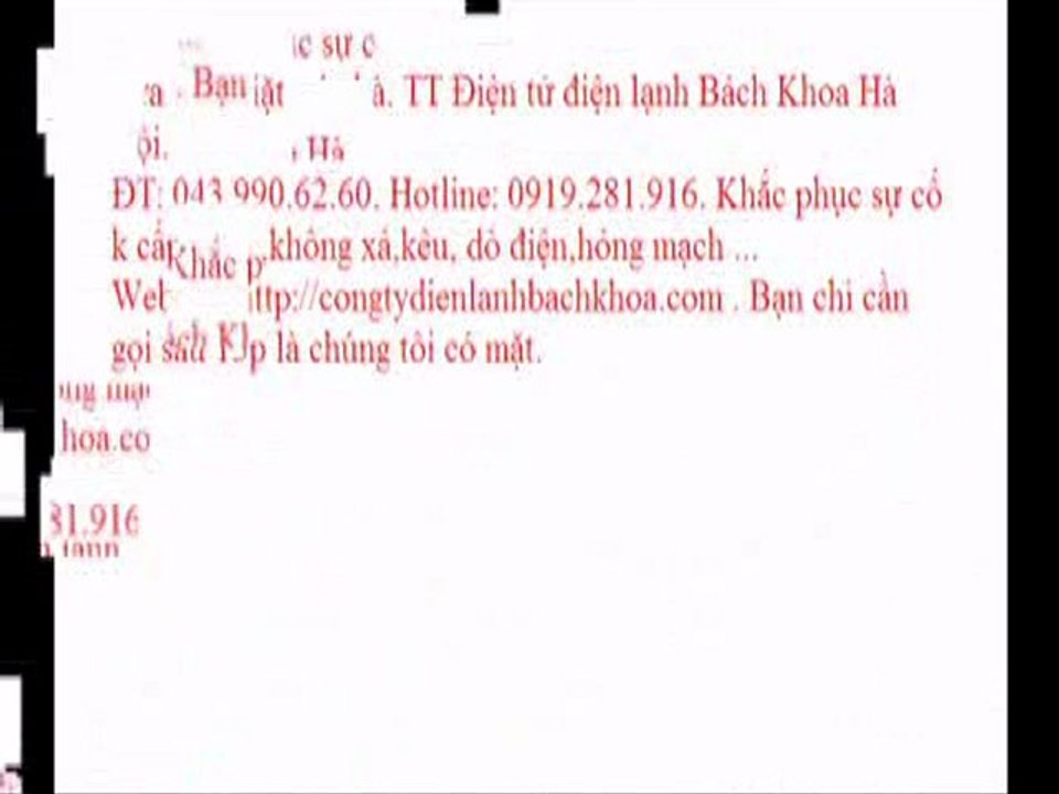 Sửa máy giặt sanyo tại Hà Nội. TT Điện tử điện lạnh Bách Khoa Hà Nội.   ĐT: 043.990.62.60