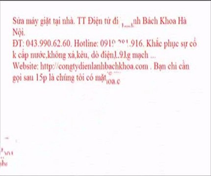 Sửa máy giặt electrolux tại Thanh Xuân. TT Điện tử điện lạnh Bách Khoa Hà Nội. ĐT: 043.990.62.60