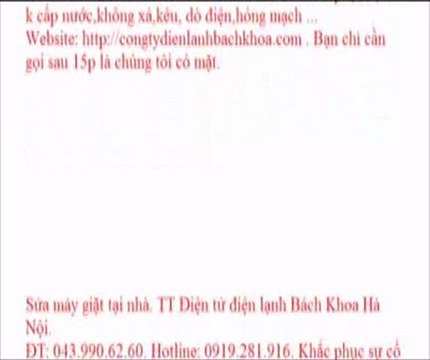 Sửa máy giặt sanyo tại Thanh Xuân. TT Điện tử điện lạnh Bách Khoa Hà Nội. ĐT: 043.990.62.60