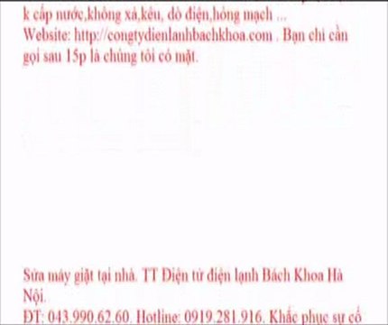 Sửa máy giặt electrolux tại Hà Đông. TT Điện tử điện lạnh Bách Khoa Hà Nội. ĐT: 043.990.62.60