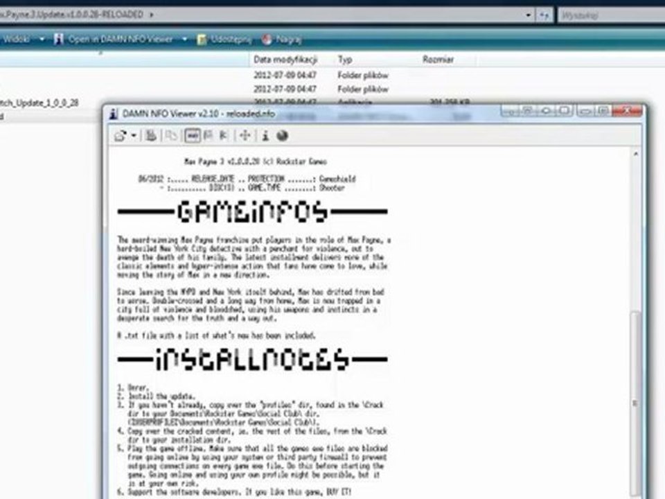 Max Payne 3 Update v1.0.0.28 - RELOADED + Crack / Free Download