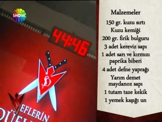 Download Video: Şeflerin Düellosu - Şeflerin Düellosu - İsmail Ay kuzu sırtı firik pilavı hazırlığı