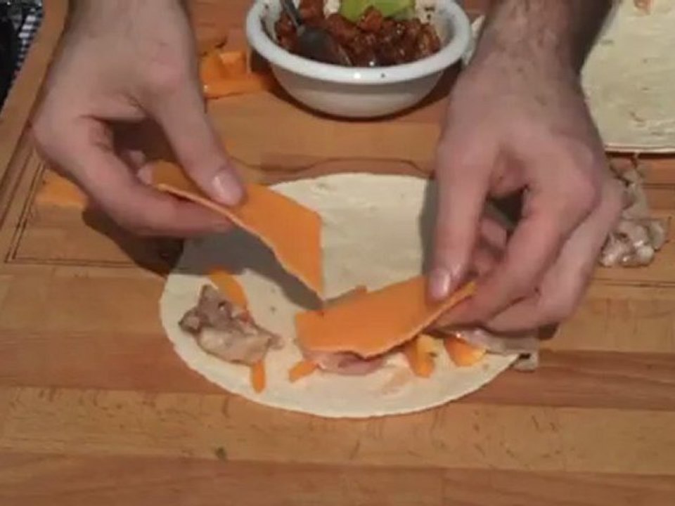 Bacon-gambas quesadilla