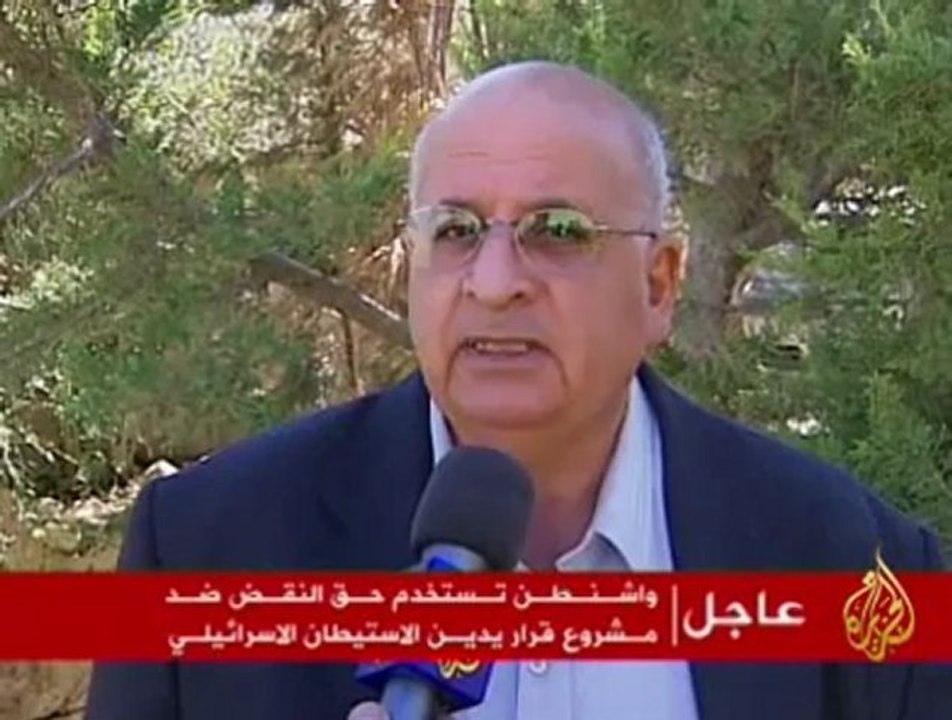 الفيتو ضد مشروع قرار قدمته السلطة الفلسطينية