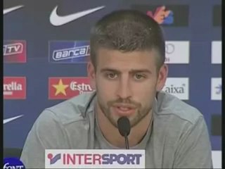 Piqué, a los periodistas: "Dejad de hablar del 2-6 al Madrid"