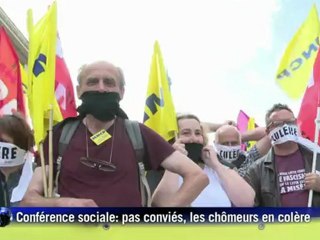 Conférence sociale: les chômeurs mécontents de ne pas en être