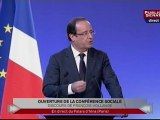 EVENEMENT,Discours de François Hollande pour l'ouverture de la Conférence Sociale