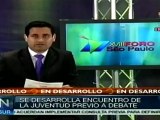 Encuentro de jóvenes del Foro de Sao Paulo