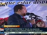 Oposición y sus aliados no reconocerán resultados: Chávez