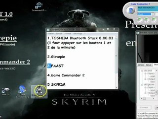 Tutoriel du Hack Kinect de Skyrim + FAAST + Glovepie + Game Commander 2 en Français 1ère Partie.