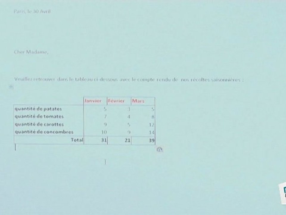 Comment insérer un tableau Excel dans Word ?