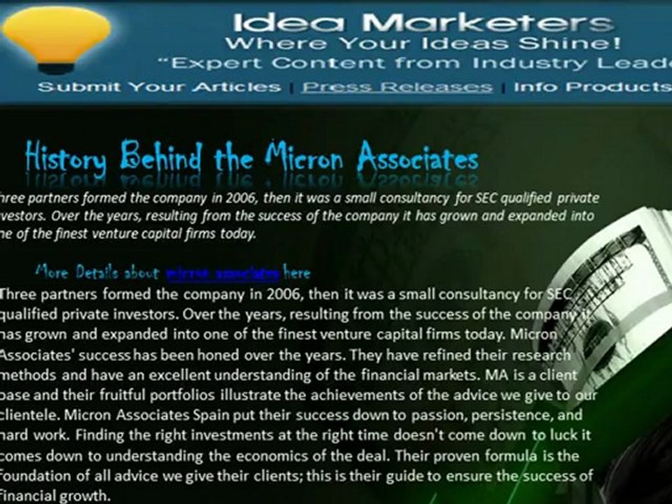 History Behind the Micron Associates