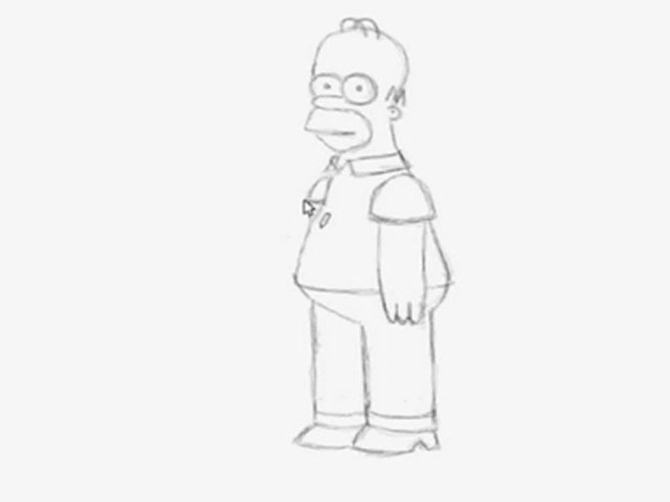 11th drawing Homer Simpson full body (Simpsons)