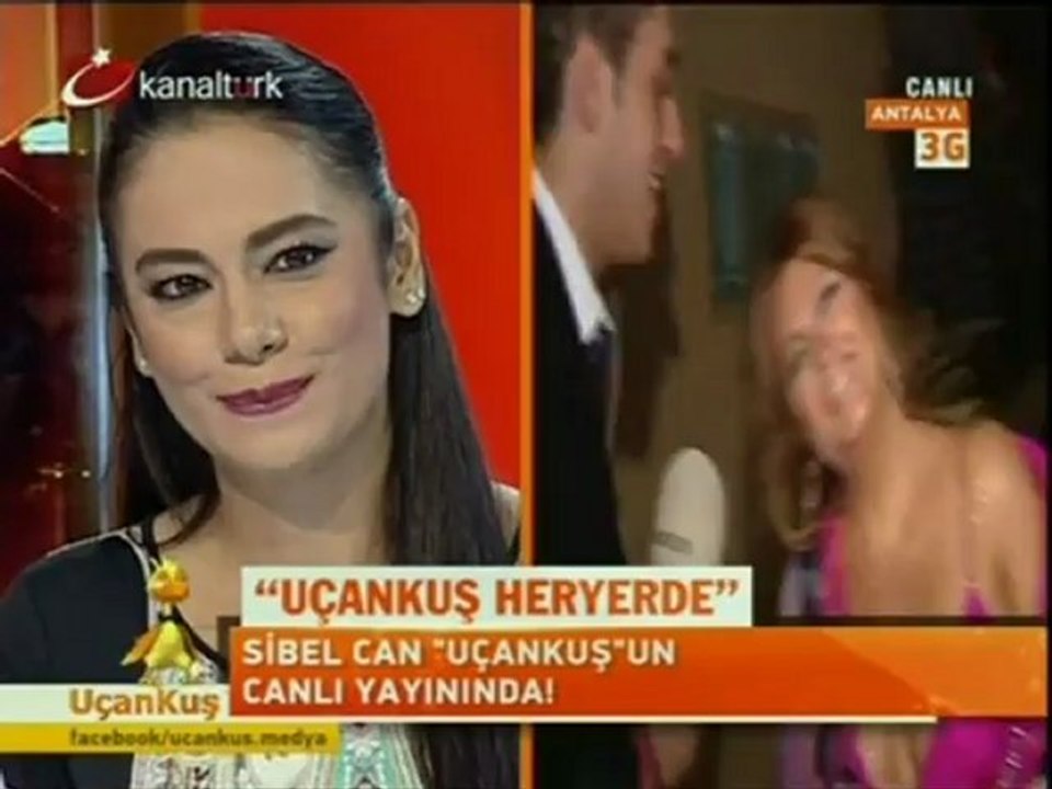 Sibel Can konserde sahneden inip Uçankuş'a röportaj verdi
