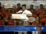 Anuncian adhesión de la Tarjeta de Voluntad Popular a la candidatura de Capriles