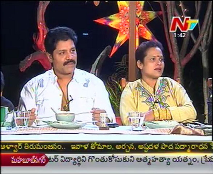 Dine with Ntv - Tollywood Hero - Real Star Sri Hari Couple - 02