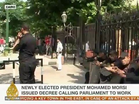 Sherine Tadros reports on Egyptian parliament