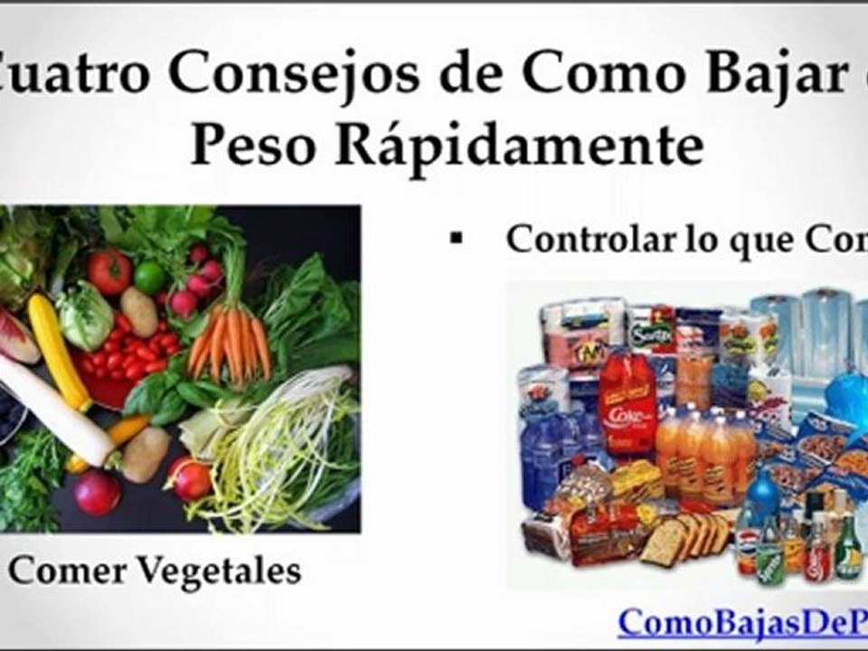 Como Puedo Bajar De Peso Rapidamente