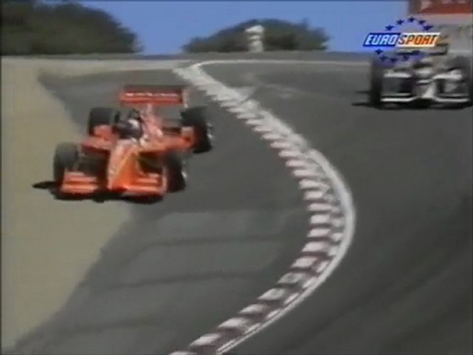CART Laguna seca 1996 Final lap Zanardi pass Herta in Corkscrew Vidéo