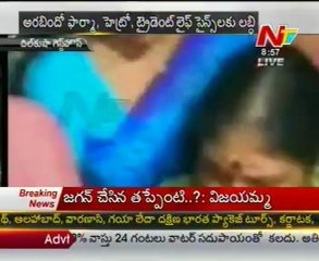 YS Vijayamma talking to Media at Dilkusha Guest House