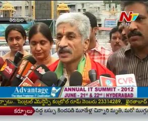 Vijay Sai Reddy visit Tirumala yesterday
