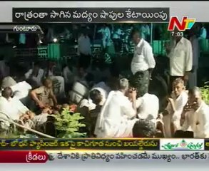 Over Night Lottery session for Liquor Tenders @ Guntur dist