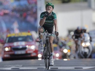 Thomas Voeckler remporte l'étape Mâcon-Bellegarde (11 juillet 2012)