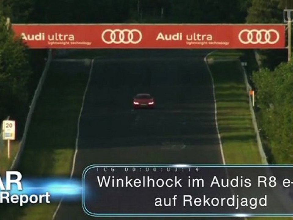 Winkelhock im Audis R8 e-tron auf Rekordjagd