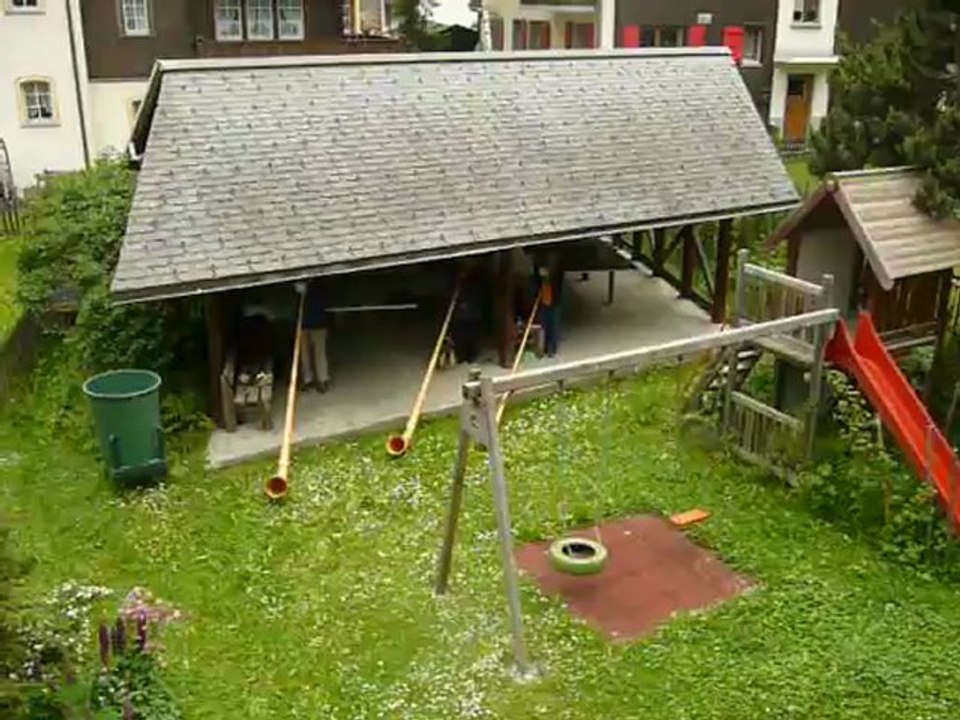 Alphornbläser in Zermatt