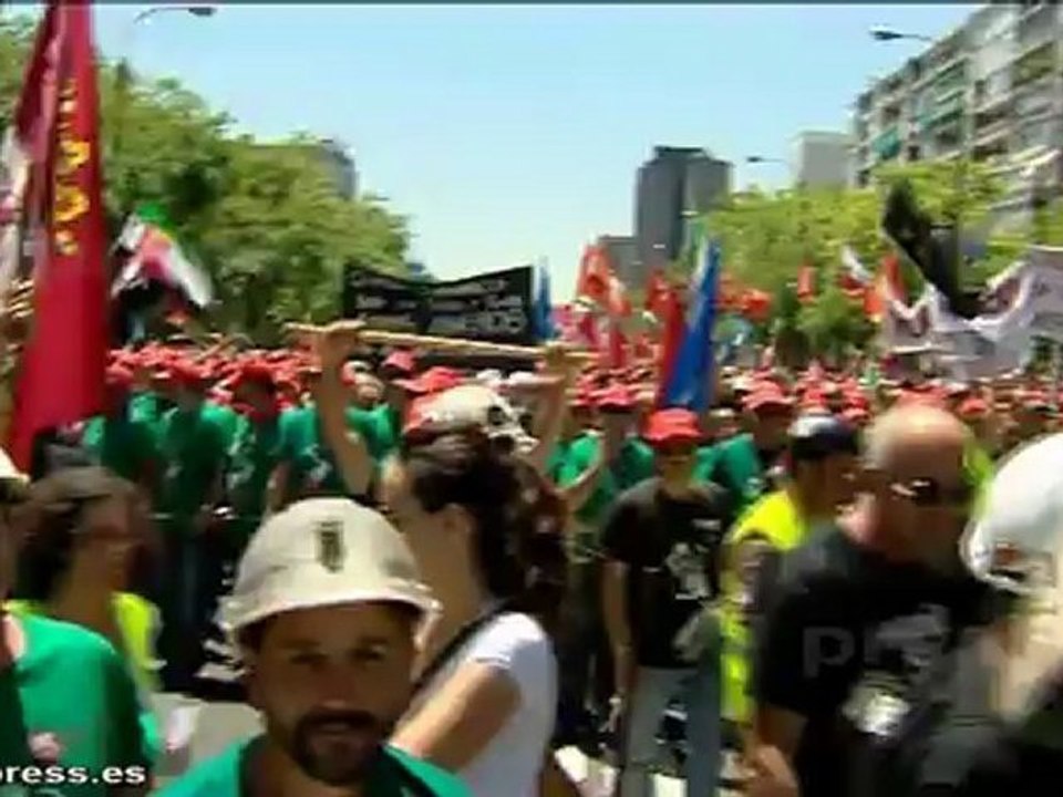 Numerosos incidentes en la 'marcha negra' en Madrid