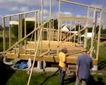 Stopmotion de la construction d'une maison ossature bois - l'ossature