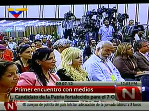 (VÍDEO) El Candidato de la Patria, Hugo Chávez, en primer encuentro con medios nacionales, internacionales, comunitarios y del SNMP