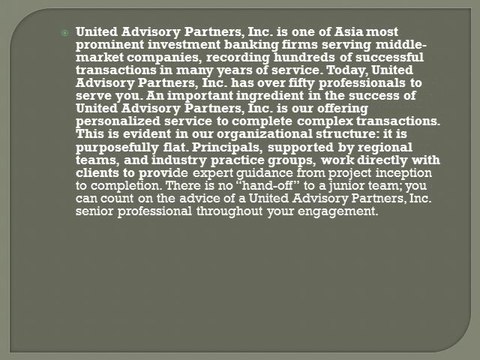 United Advisory Partners, Inc