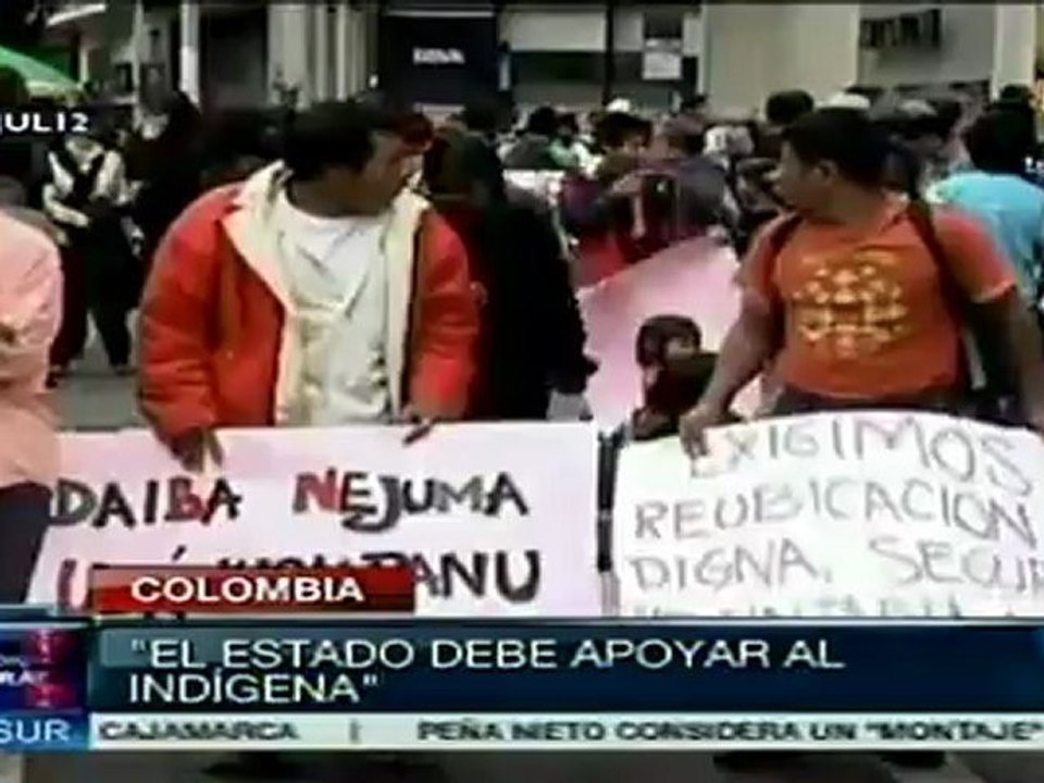 Indígenas protestan en Bogotá contra abandono del Estado