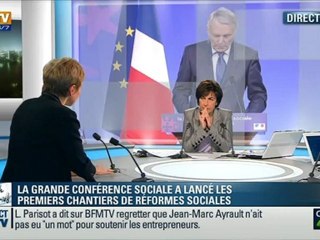 Laurence Parisot revient sur la grande conférence sociale du 10 Juillet 2012 (source BFM TV)