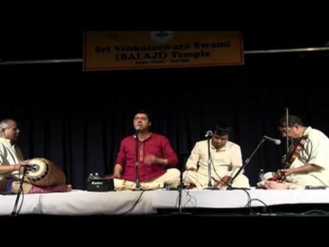CARNATICA BROTHERS AT SRI VENKATESWARASWAMY TEMPLE IN CHICAGO: RAGAM, TANAM, PALLAVI -3