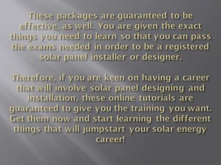 Online Solar Energy Training And Tutorials