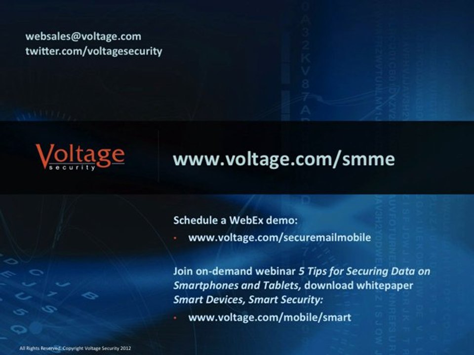 Email security for smartphones and tablets with Voltage SecureMail Mobile Edition