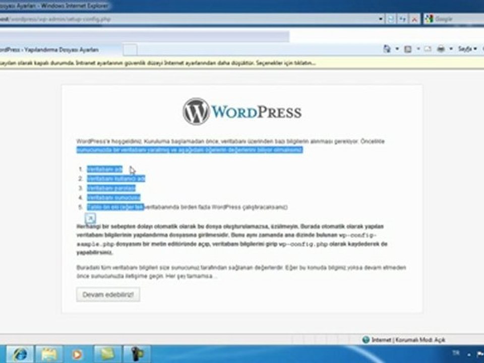 Localhost'a Türkçe Wordpress Kurulumu