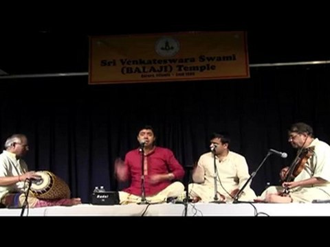 CARNATICA BROTHERS AT SRI VENKATESWARASWAMY TEMPLE IN CHICAGO: RAGAM, TANAM, PALLAVI -4