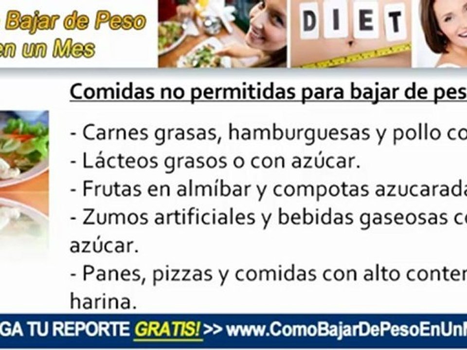 Comidas para bajar de peso: Comidas permitidas y las que no, a la hora de bajar de peso