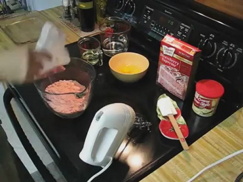 Strawberry Cake from a box part 1