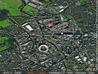 JO 2012 - London - évolution des travaux - vus par satellite