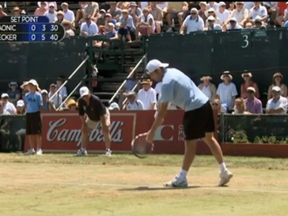 Newport: Becker haut Raonic raus!