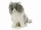 Peluche chat persan gris blanc 35 cm